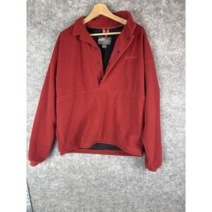 Simms Jacket Mens Large Fishing Wind stopper Fleece Outdoors Snap Hiking Orange